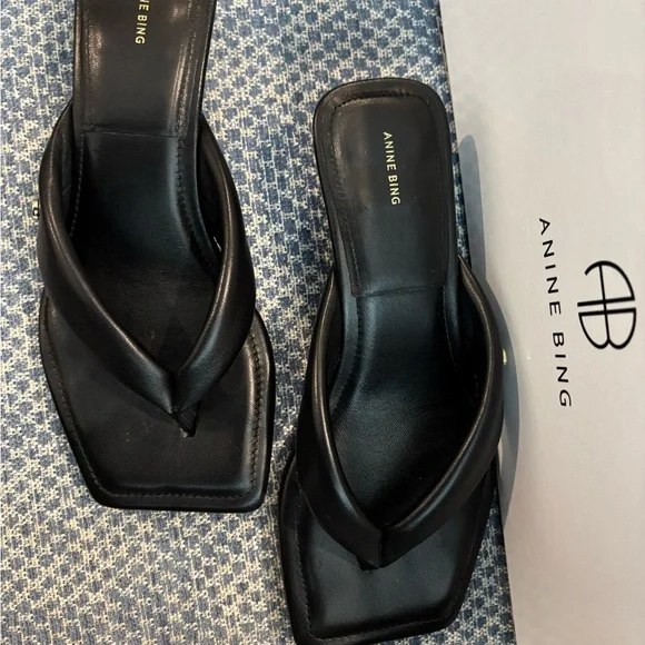 Anine Bing Black Viola Kitten Heel Black 37